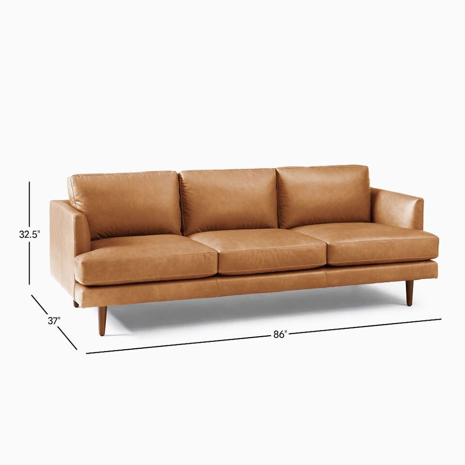 Haven Loft Leather Sofa West Elm Australia